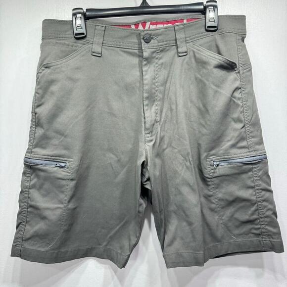 Wrangler Gray Olive Green Utility Cargo Shorts Men’s Size 34 NEW Summer Outdoor - Picture 1 of 10